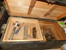 A carpenters toolbox & contents