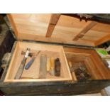 A carpenters toolbox & contents