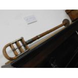 A Victorian brass & cane shooting stick