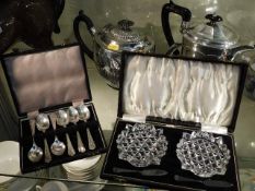 Two silver plated wares twinned with two boxed set