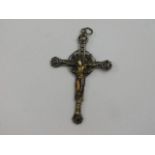 A white metal crucifix