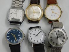 Six vintage gents wristwatches
