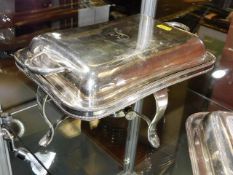A 19thC. silver plated table food warmer