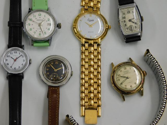 Six vintage mixed gender wristwatches