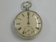 A 19thC. silver fusee pocket watch by J. Scott of