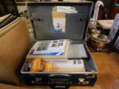 Two cases of stamp related items & ephemera
