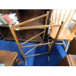 A mahogany clothes airer