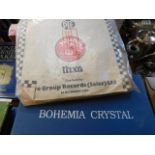 A boxed set of Bohemia crystal twinned with a sele