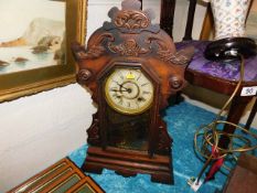 An American clock in an ornate case