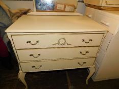 A decorative ladies dressing table & matching stoo