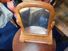 A c.1900 dressing table mirror with drawer