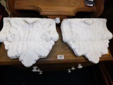Two Victorian plaster corbels