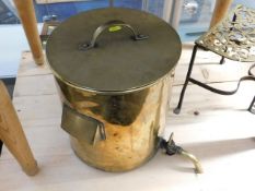 A 19thC. brass samovar