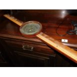A mahogany cased clinometer compass style rule, da