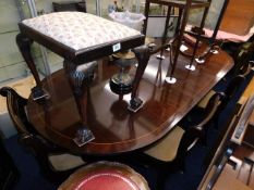 A Regency style dining table with six chairs