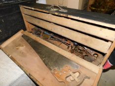 A carpenters toolbox & contents