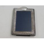 A silver plated photo frame