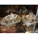 Two 19thC. silver plated tureens