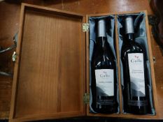 A two bottles of boxed Gallo wine