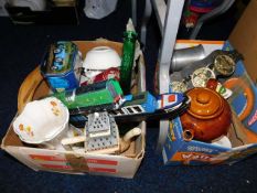 A quantity of mixed ceramics, tins & other sundry