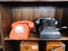 A Bakelite telephone & one other