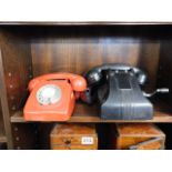 A Bakelite telephone & one other