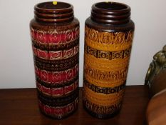 Two large German retro pottery vases
