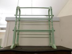 A painted pine clothes airer