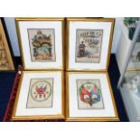 Four prints of military interest in gilt frames 22