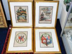 Four prints of military interest in gilt frames 22