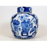A late 19thC. Chinese blue & white porcelain ginge