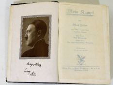 A 1930’s edition of Adolf Hitler’s Mein Kampf, han