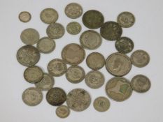 A quantity of silver & similar coinage
