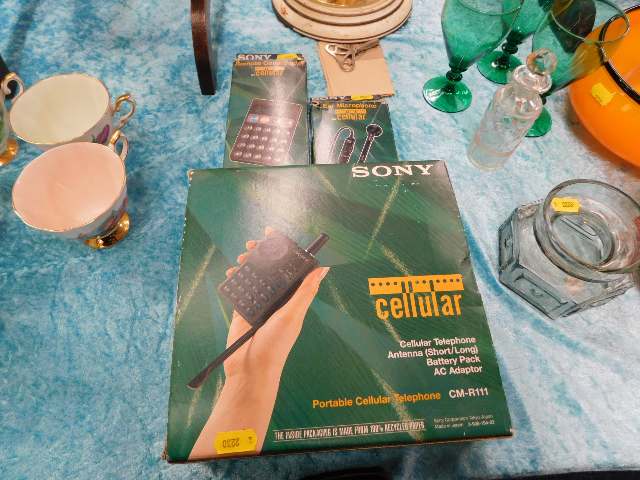 A vintage Sony Cellular mobile phone with box