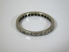 A platinum & diamond eternity ring 2g
