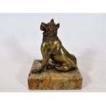 A c.1900 bronze sculpture of German Shepherd style