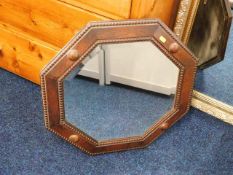 A 1920’s oak framed mirror