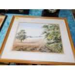 A framed Paul Stafford landscape watercolour