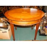 An inlaid mahogany occasional table