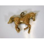 A 9ct gold horse charm approx. 8.5g