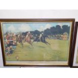 A framed Cecil Aldin print titled The Bluemarket R