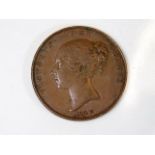 An 1841 Victorian penny of good grade