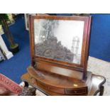 An early 19thC. dressing table mirror with drawers