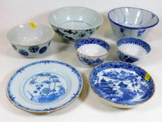 Seven pieces of mostly 19thC. Chinese porcelain in