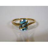 A 9ct gold zircon ring 1.9g