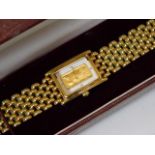A Brookes & Bentley boxed watch with 1g fine gold
