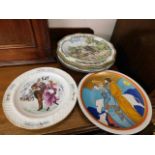 A Worcester Christmas plate & a small selection of