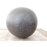 A cannonball approx. 4in in diameter