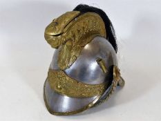 A late 19thC. French cuirassier helmet