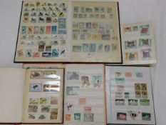Five thematic stamp albums birds, cats, dogs, horses, reptiles & sea life